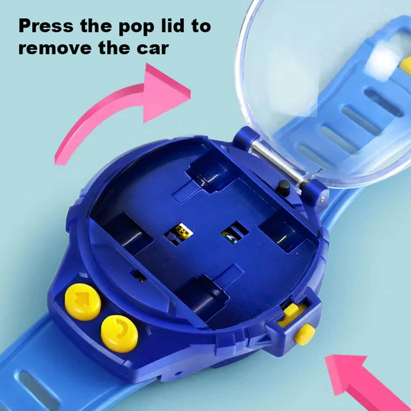 Speed Up Car Cartoon Mini Watch Car Toy, Usb Rechargeable Remote Control Toy